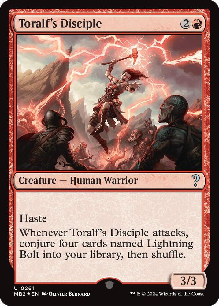 Toralf's Disciple 261 card from Mystery Booster 2