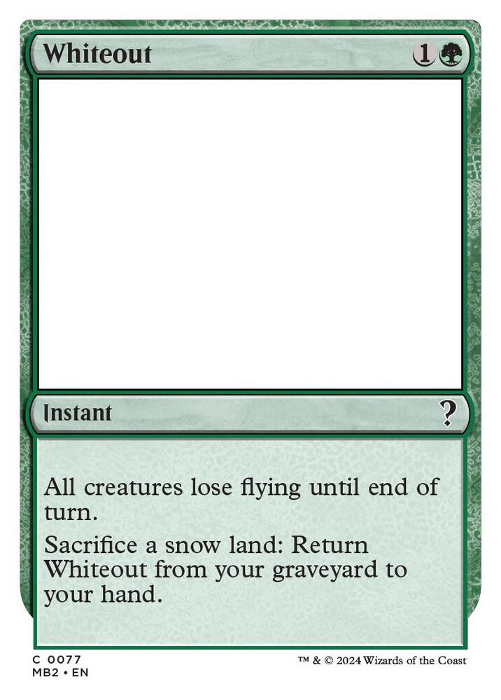Whiteout (White Border) 77 card from Mystery Booster 2