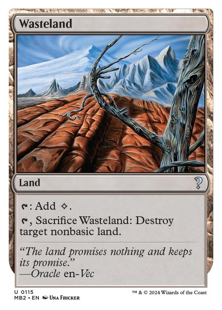 Wasteland (White Border) 115 card from Mystery Booster 2