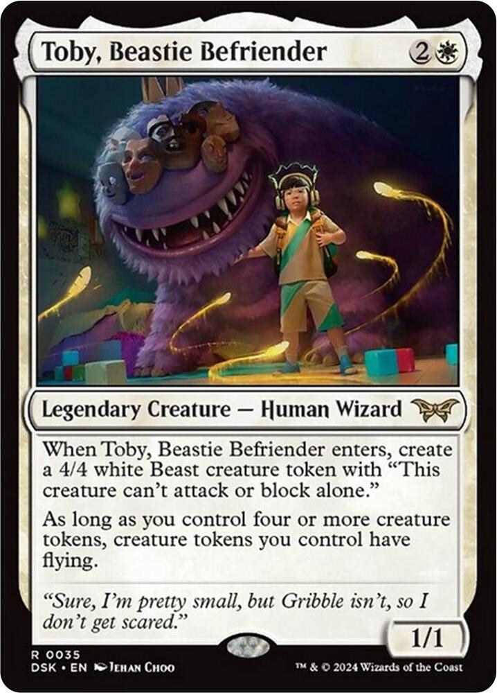 Toby, Beastie Befriender 35 card from Duskmourn: House of Horror