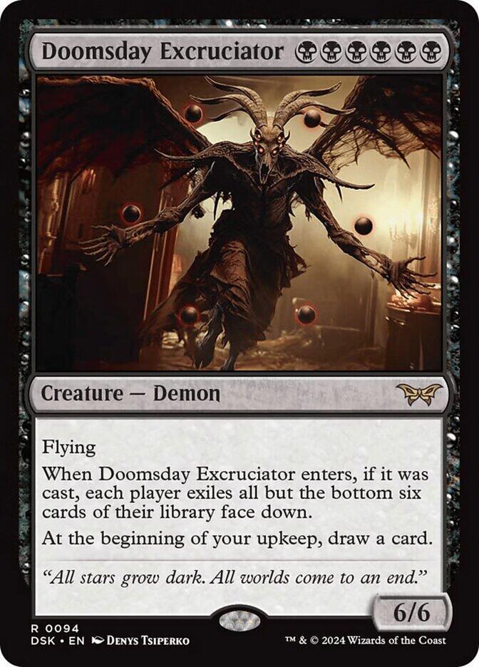 Doomsday Excruciator 94 card from Duskmourn: House of Horror