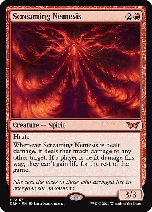 Screaming Nemesis 157 card from Duskmourn: House of Horror