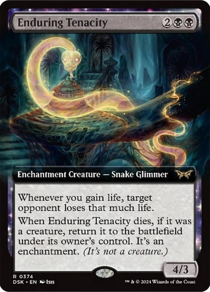 Enduring Tenacity (Extended Art) 374 card from Duskmourn: House of Horror