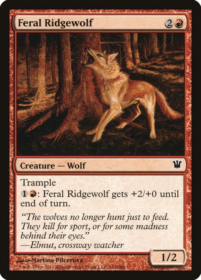Feral Ridgewolf 142 card from Innistrad