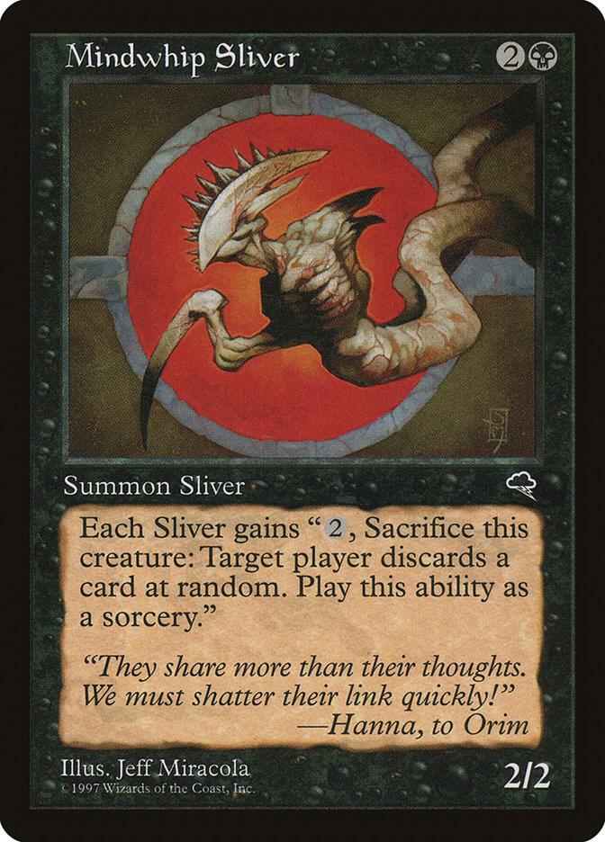 Mindwhip Sliver 145 card from Tempest