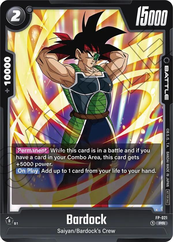 Bardock FP-021 card from Fusion World Promotion Cards and Packs