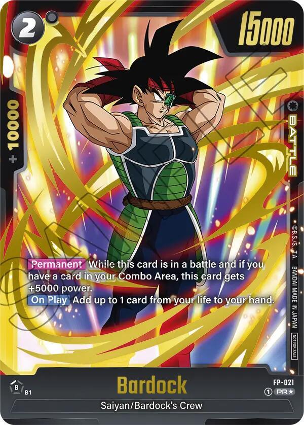 Bardock (Gold) FP-021 card from Fusion World Promotion Cards and Packs