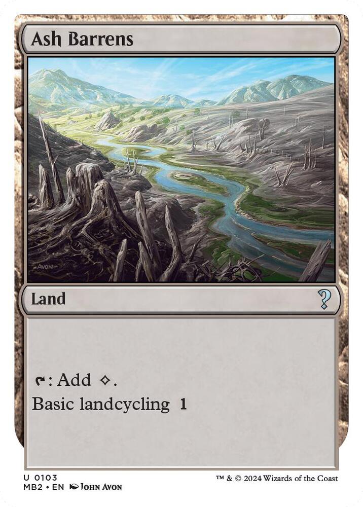 Ash Barrens (White Border) 103 card from Mystery Booster 2