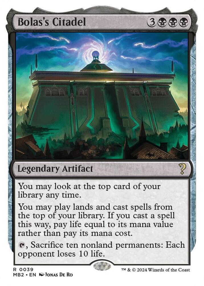 Bolas's Citadel (White Border) 39 card from Mystery Booster 2
