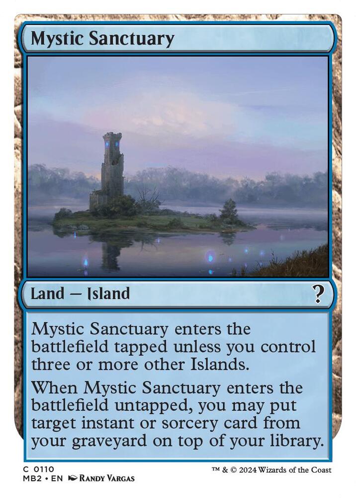 Mystic Sanctuary (White Border) 110 card from Mystery Booster 2