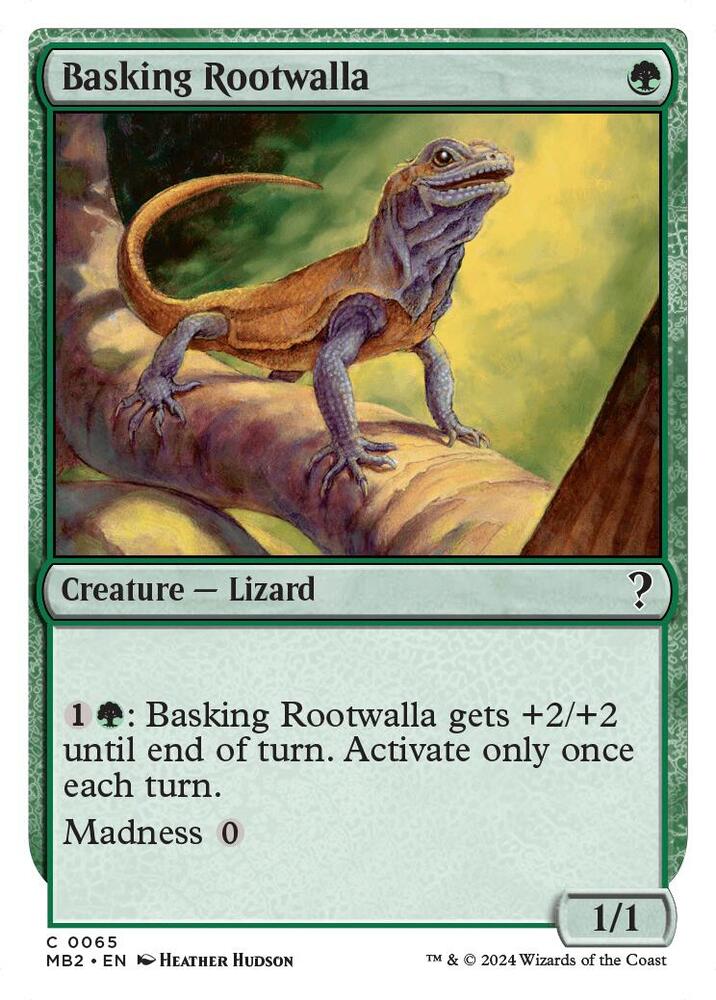 Basking Rootwalla (White Border) 65 card from Mystery Booster 2