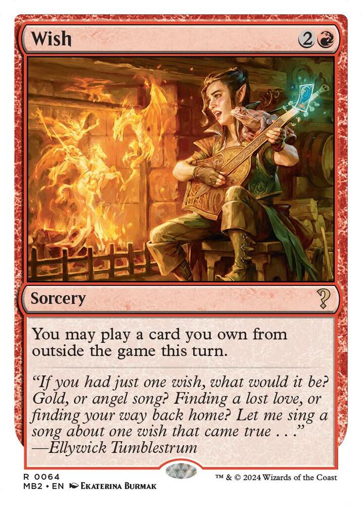 Wish (White Border) 64 card from Mystery Booster 2