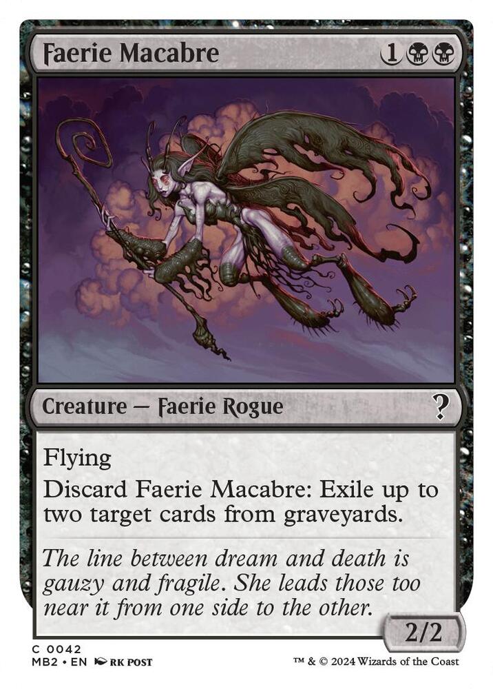 Faerie Macabre (White Border) 42 card from Mystery Booster 2