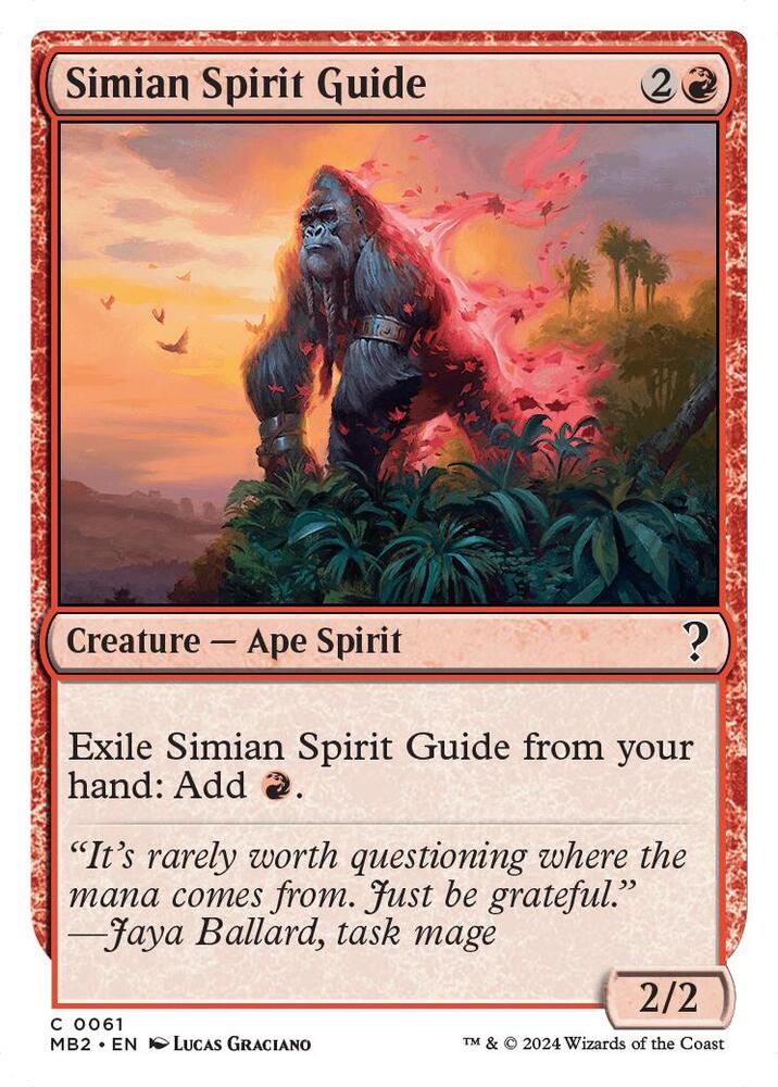 Simian Spirit Guide (White Border) 61 card from Mystery Booster 2