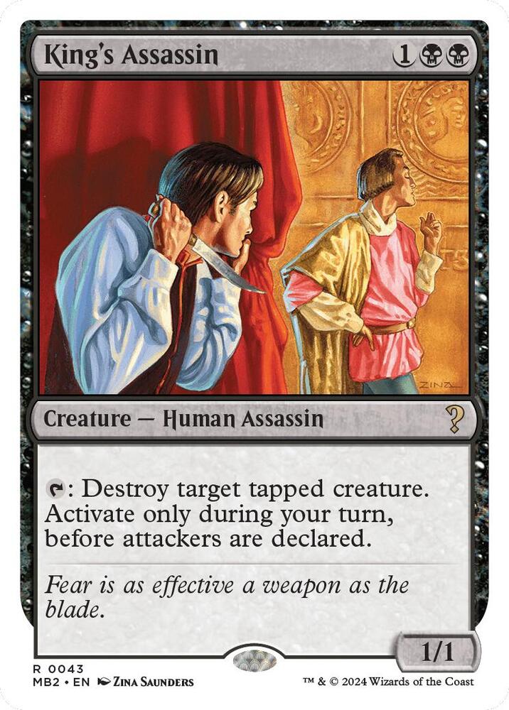 King's Assassin (White Border) 43 card from Mystery Booster 2