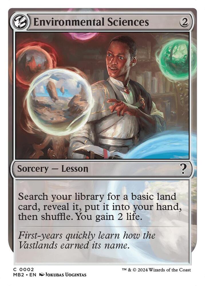 Environmental Sciences (White Border) 2 card from Mystery Booster 2