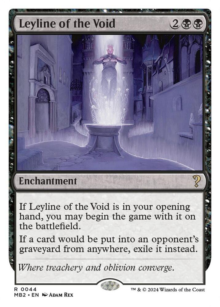 Leyline of the Void (White Border) 44 card from Mystery Booster 2
