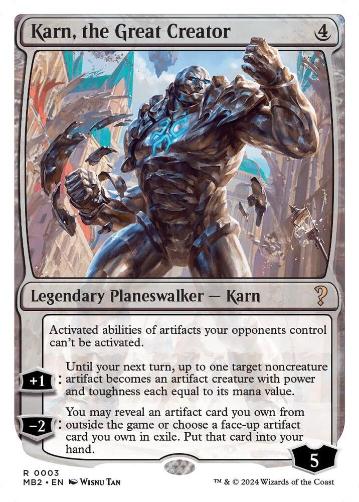 Karn, the Great Creator (White Border) 3 card from Mystery Booster 2