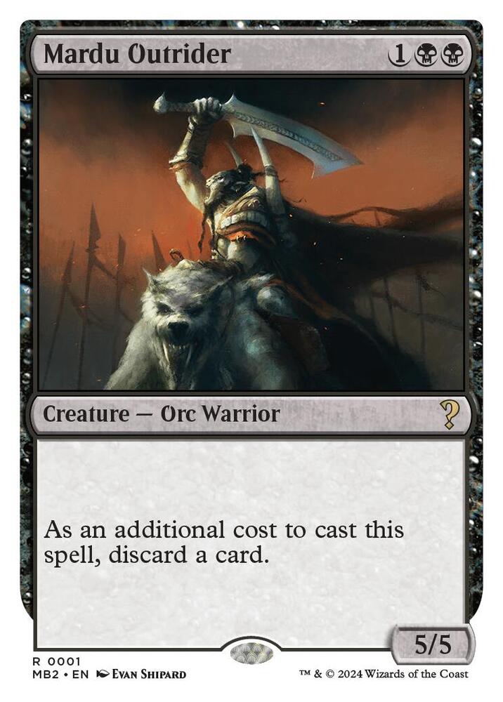 Mardu Outrider (White Border) 1 card from Mystery Booster 2