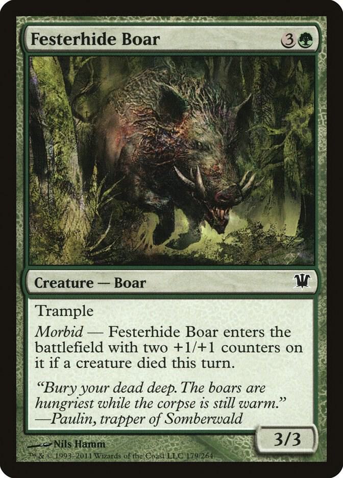 Festerhide Boar 179 card from Innistrad