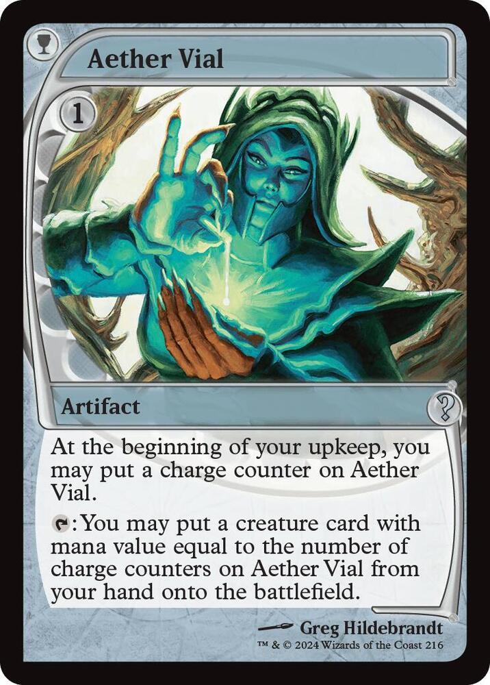 Aether Vial (Future Sight) 216 card from Mystery Booster 2