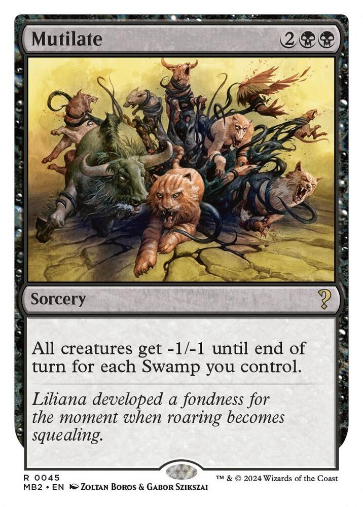 Mutilate (White Border) 45 card from Mystery Booster 2