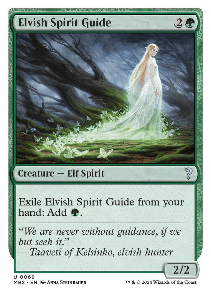 Elvish Spirit Guide (White Border) 68 card from Mystery Booster 2