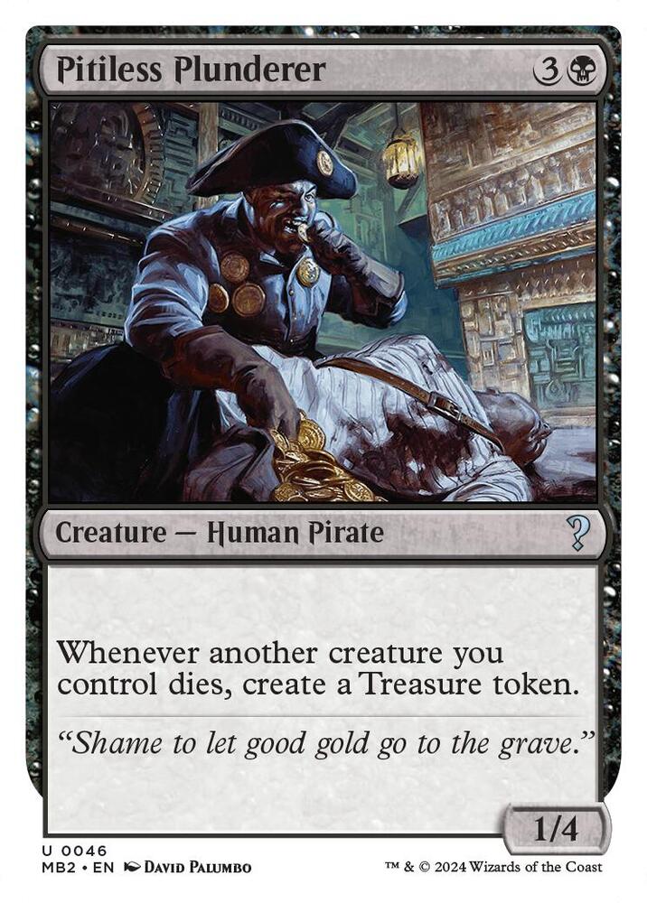 Pitiless Plunderer (White Border) 46 card from Mystery Booster 2