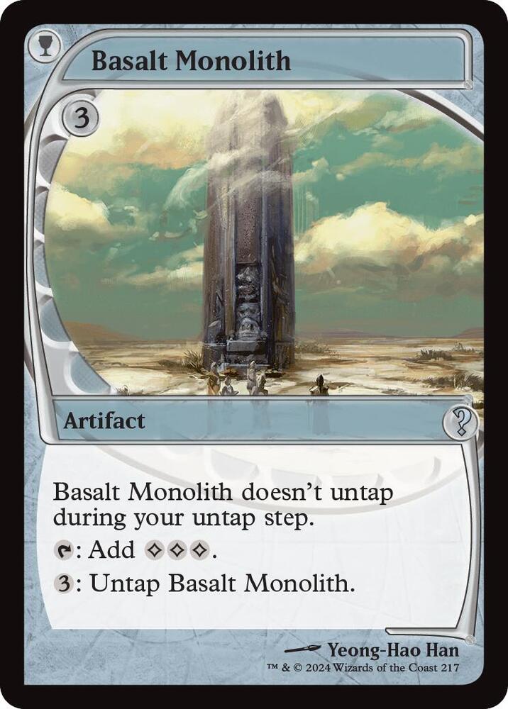 Basalt Monolith (Future Sight) 217 card from Mystery Booster 2