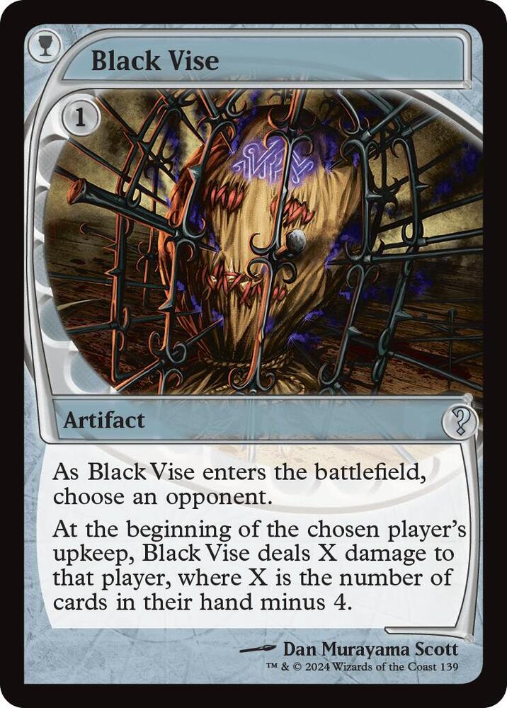 Black Vise (Future Sight) 139 card from Mystery Booster 2