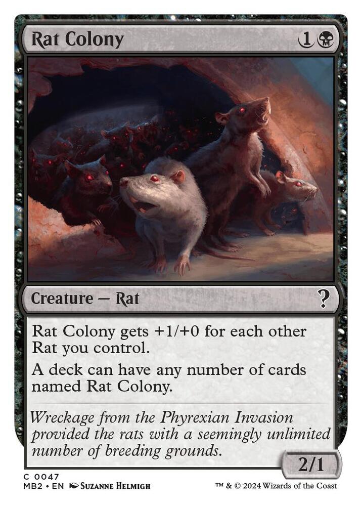 Rat Colony (White Border) 47 card from Mystery Booster 2