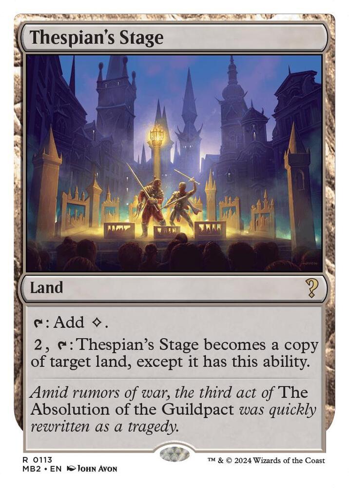 Thespian's Stage (White Border) 113 card from Mystery Booster 2