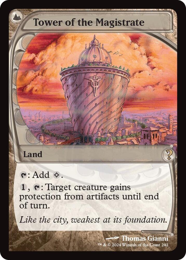 Tower of the Magistrate (Future Sight) 242 card from Mystery Booster 2