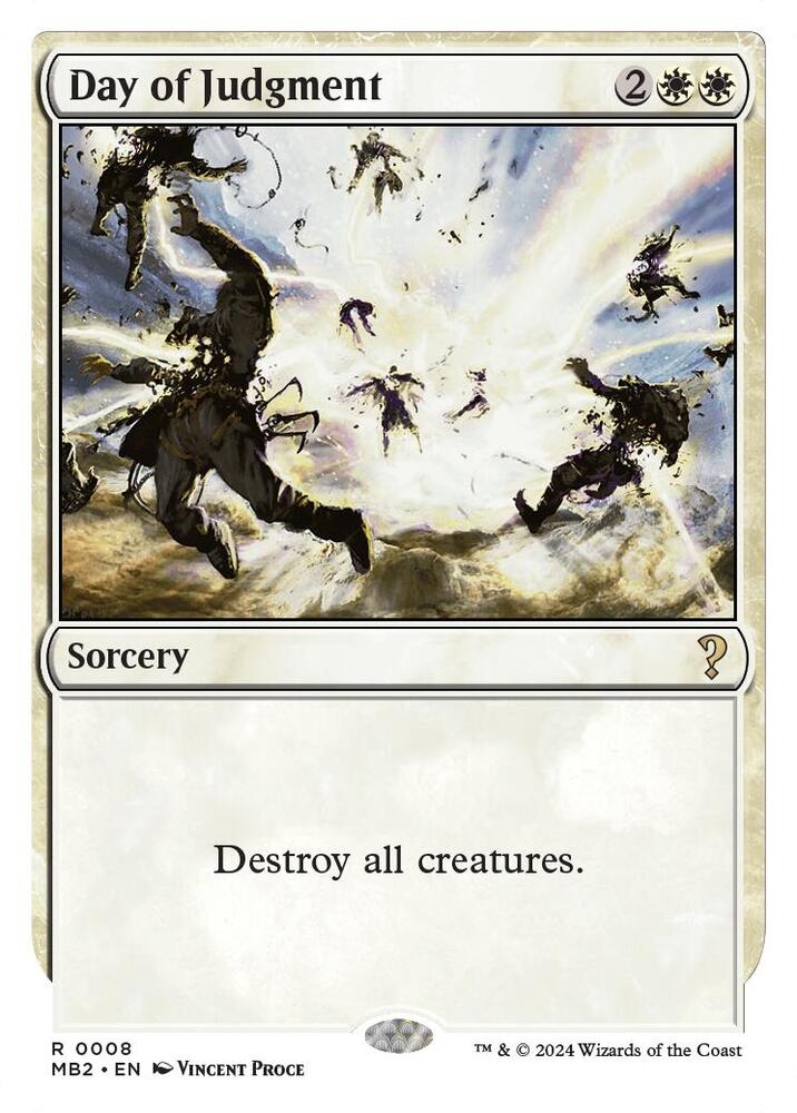 Day of Judgment (White Border) 8 card from Mystery Booster 2
