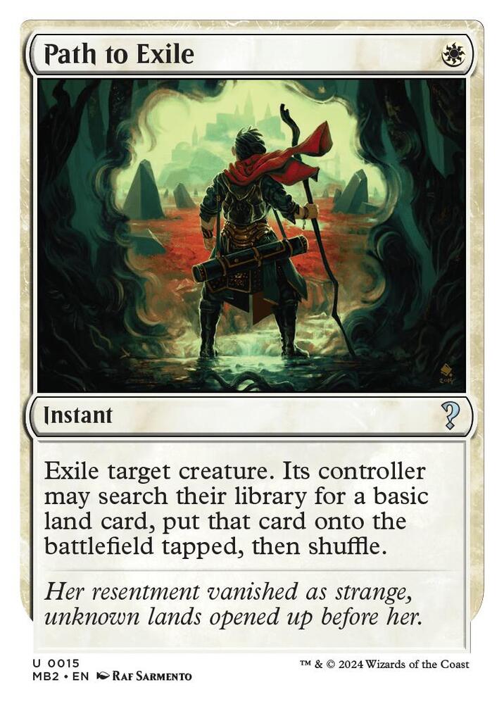 Path to Exile (White Border) 15 card from Mystery Booster 2