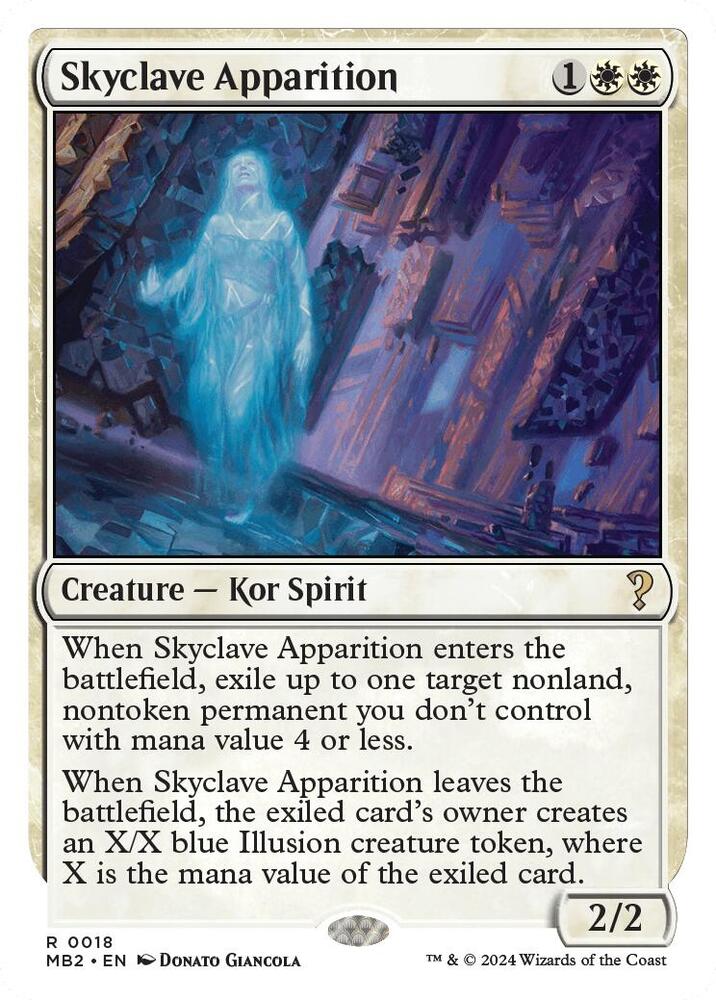 Skyclave Apparition (White Border) 18 card from Mystery Booster 2