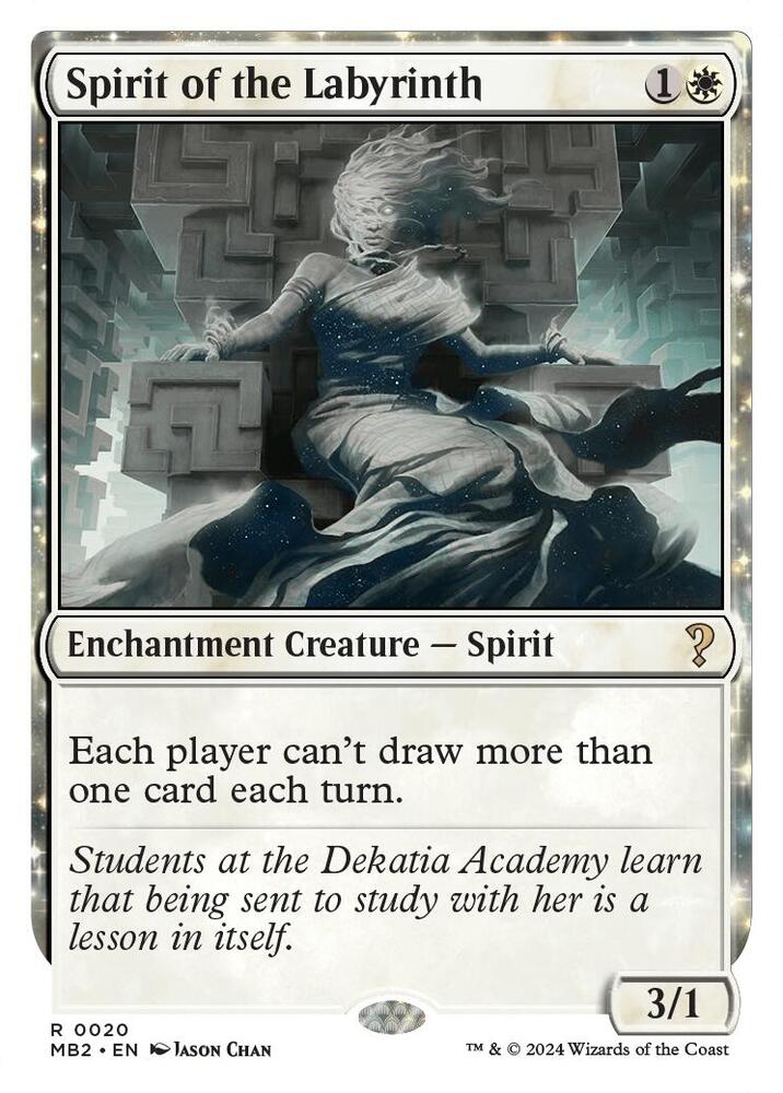 Spirit of the Labyrinth (White Border) 20 card from Mystery Booster 2