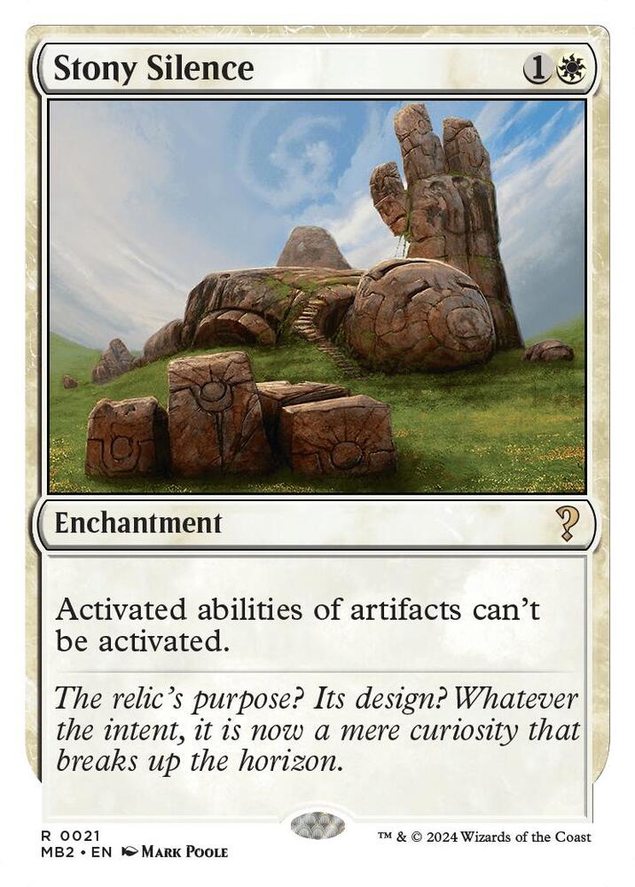 Stony Silence (White Border) 21 card from Mystery Booster 2