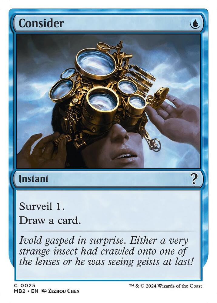 Consider (White Border) 25 card from Mystery Booster 2