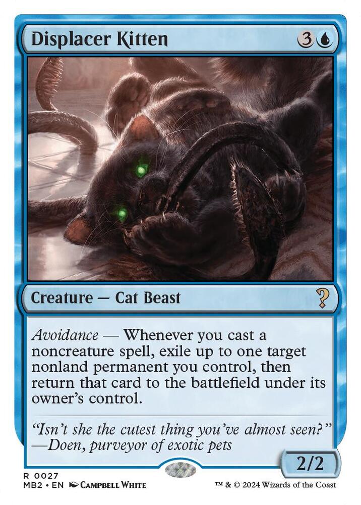 Displacer Kitten (White Border) 27 card from Mystery Booster 2