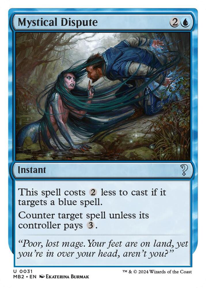 Mystical Dispute (White Border) 31 card from Mystery Booster 2