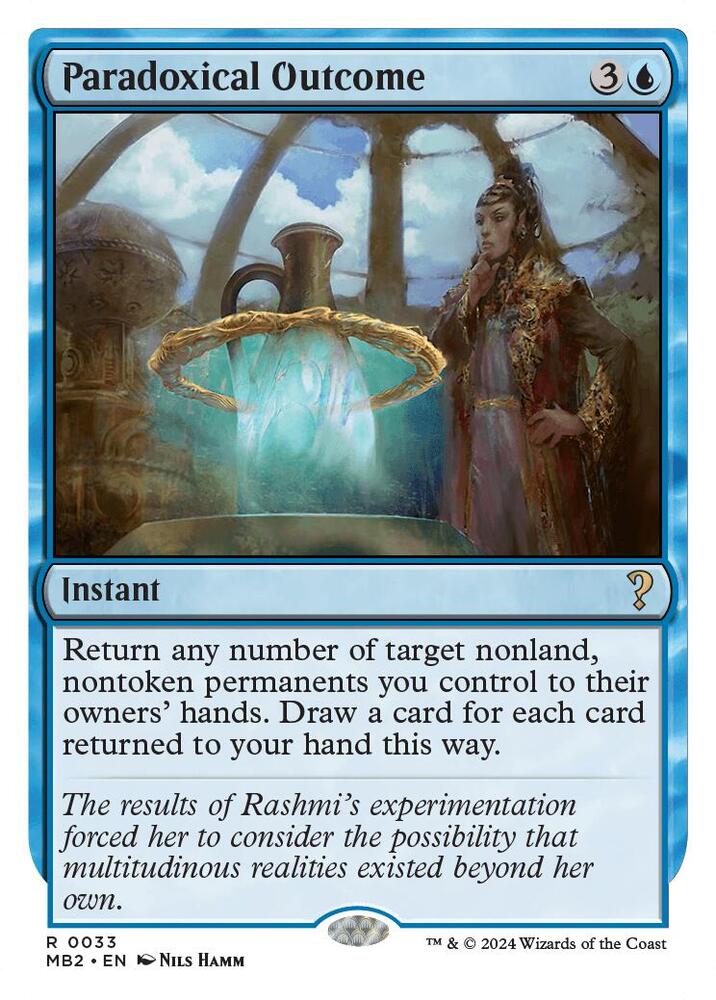 Paradoxical Outcome (White Border) 33 card from Mystery Booster 2