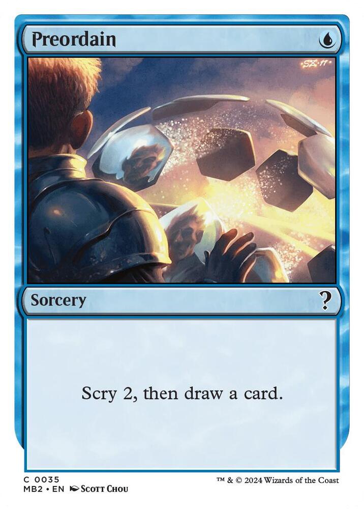 Preordain (White Border) 35 card from Mystery Booster 2