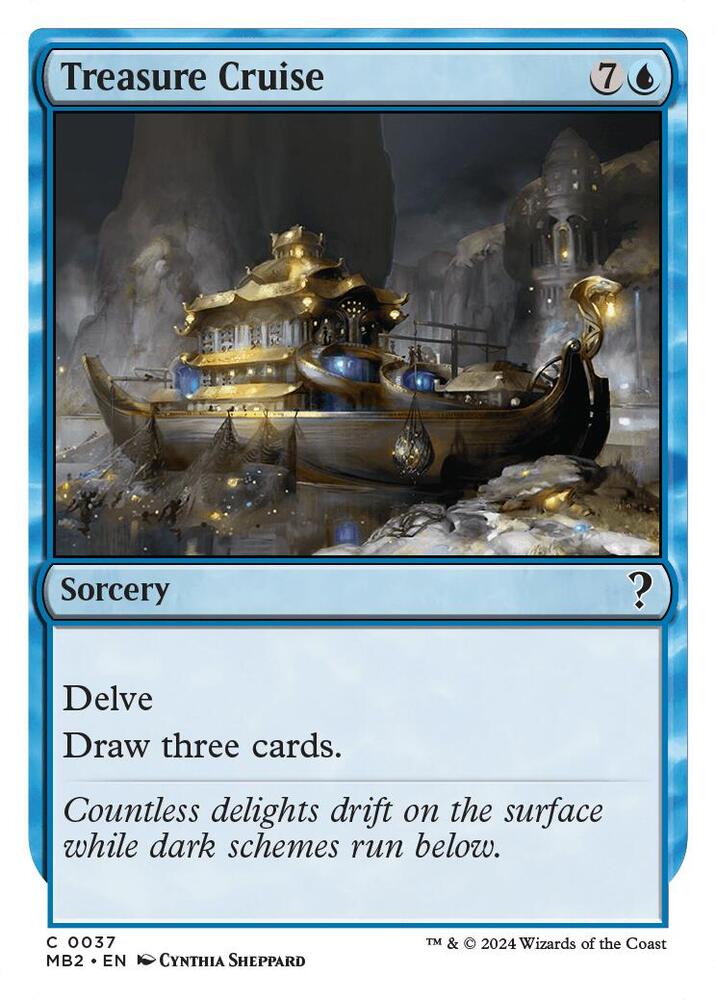 Treasure Cruise (White Border) 37 card from Mystery Booster 2