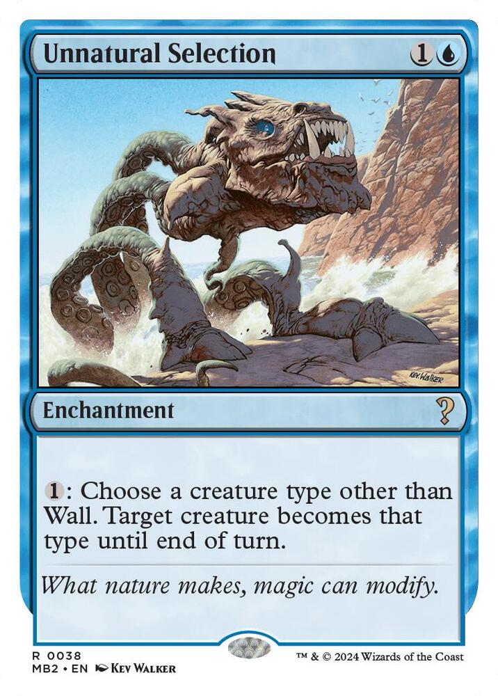 Unnatural Selection (White Border) 38 card from Mystery Booster 2