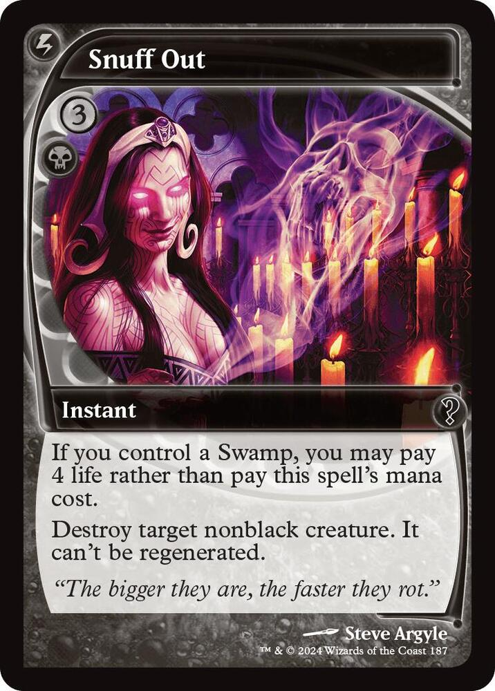 Snuff Out (Future Sight) 187 card from Mystery Booster 2