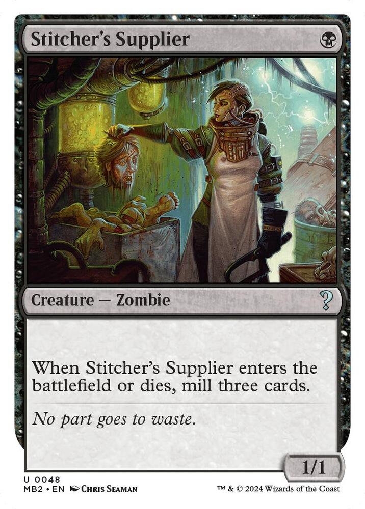 Stitcher's Supplier (White Border) 48 card from Mystery Booster 2