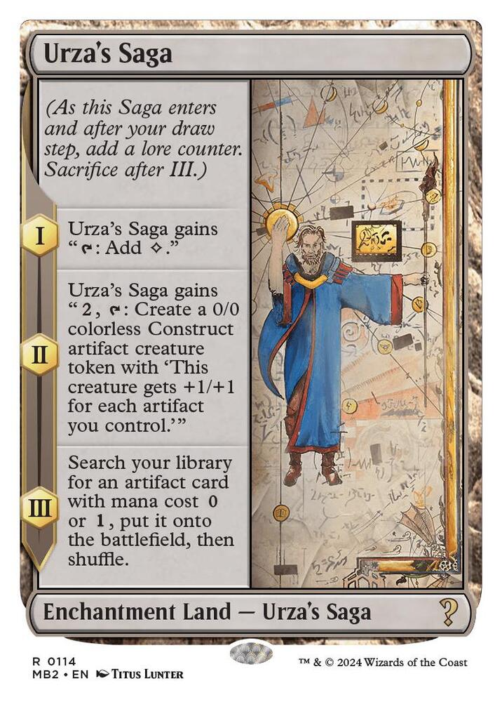 Urza's Saga (White Border) 114 card from Mystery Booster 2