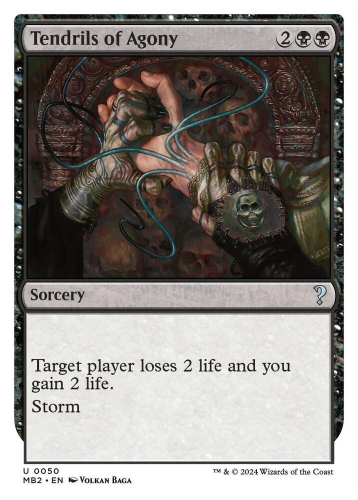 Tendrils of Agony (White Border) 50 card from Mystery Booster 2