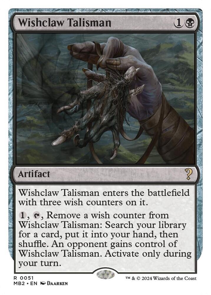 Wishclaw Talisman (White Border) 51 card from Mystery Booster 2